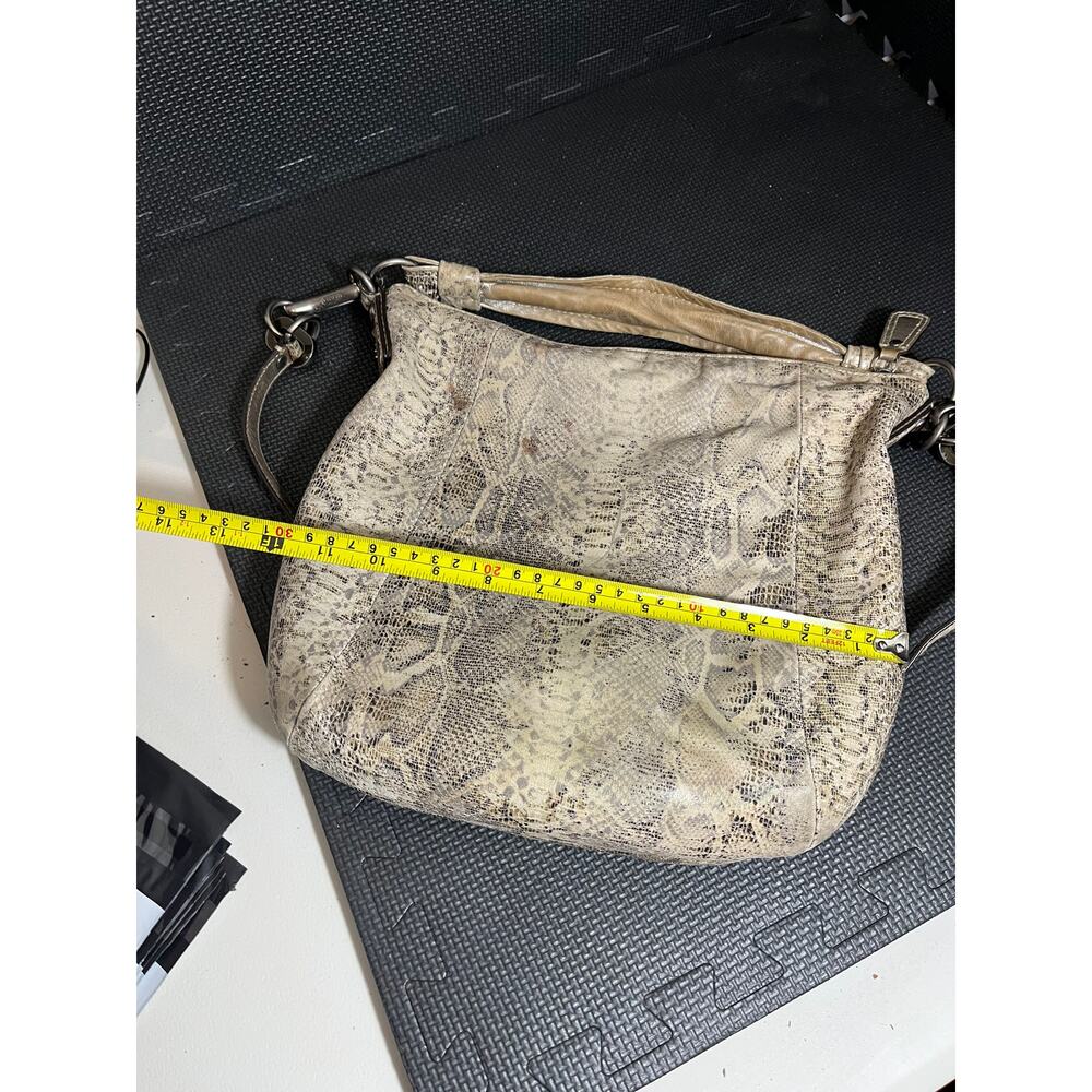 Coach Kristen Brown Tan Embossed Python Leather Purse Hobo E1026 15361 - Picture 12 of 12